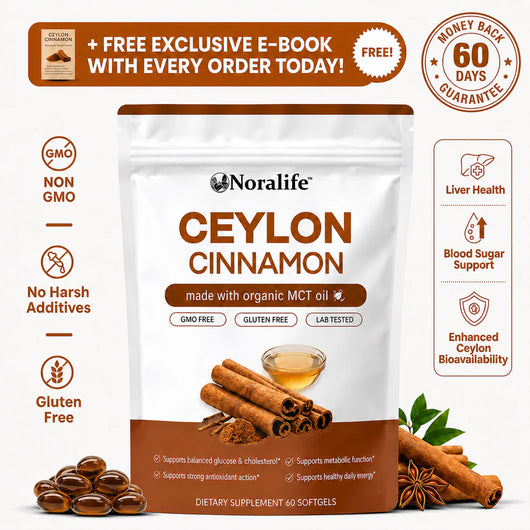 Noralife Ceylon Cinnamon 7200mg equivalent with MCT Oil