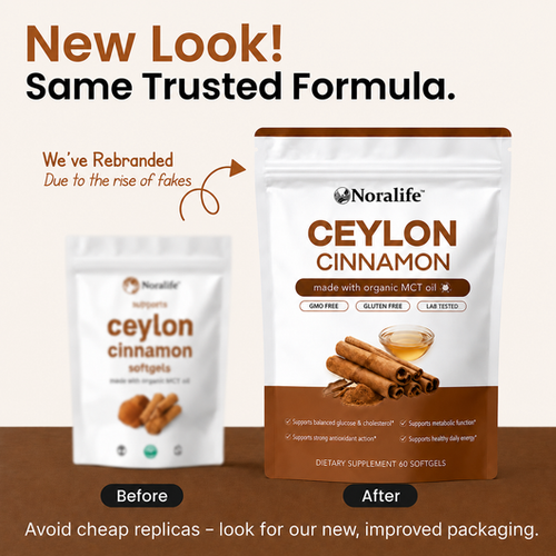 Noralife Ceylon Cinnamon 7200mg equivalent with MCT Oil