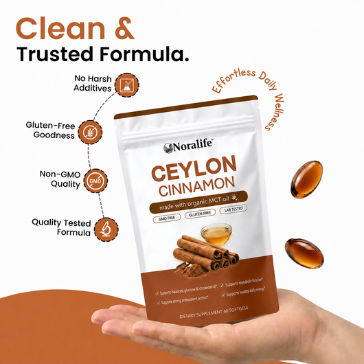 Noralife Ceylon Cinnamon 7200mg equivalent with MCT Oil