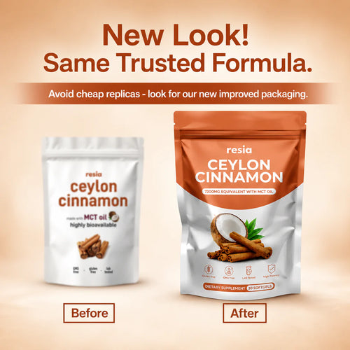 Resia Ceylon Cinnamon 7200mg Equivalent with MCT Oil